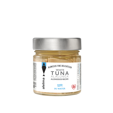 White tune Alalunga Alonissos in water 212gr